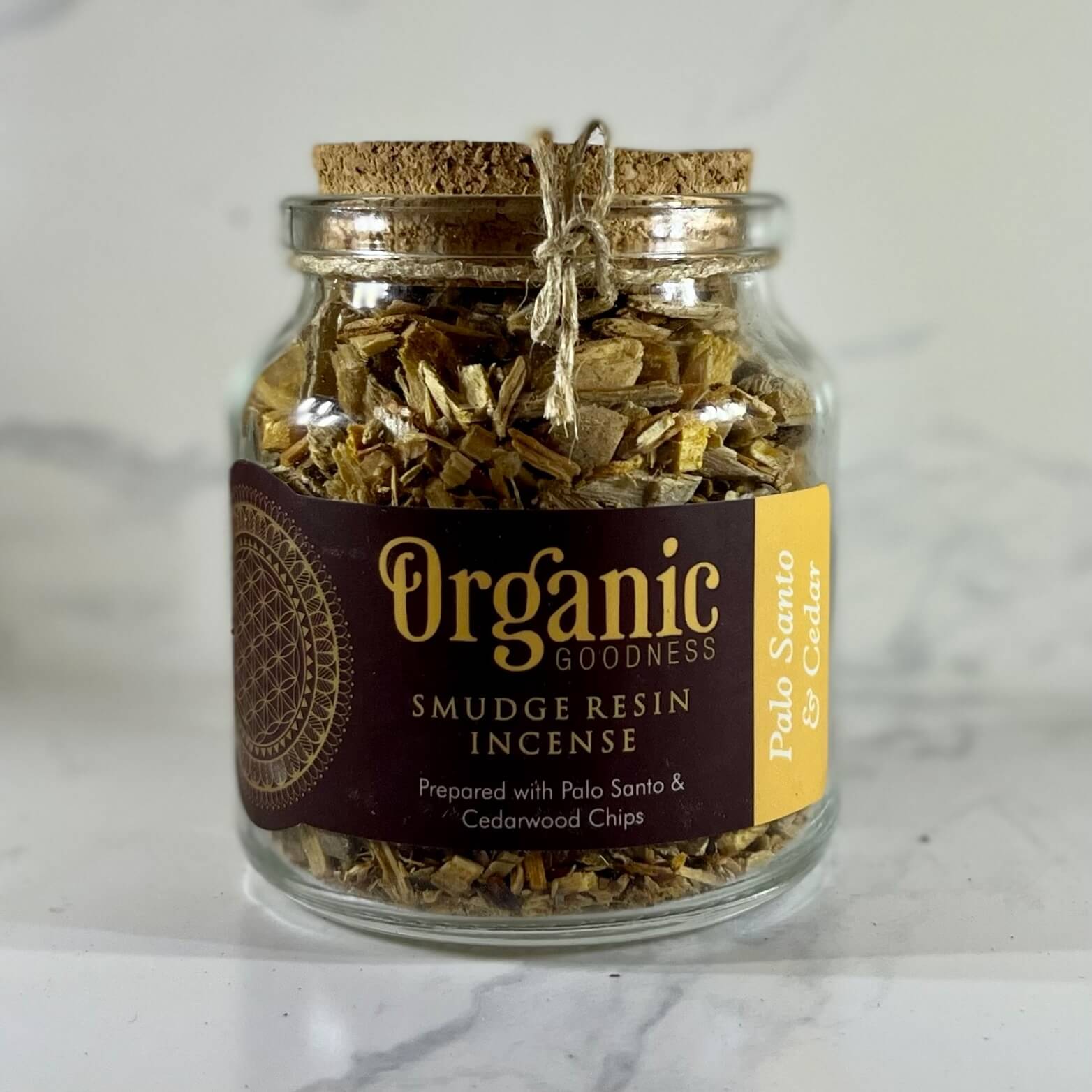 Organic Goodness Smudge Resin PALO SANTO & CEDAR 80g Jar