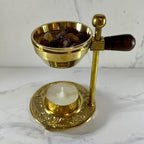 Brass T-Light Incense & Charcoal Holder