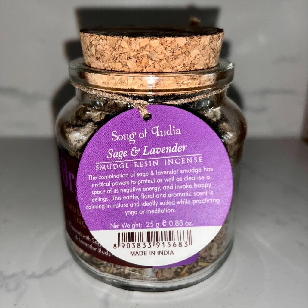 Organic Goodness Smudge Resin SAGE LAVENDER 80g Jar