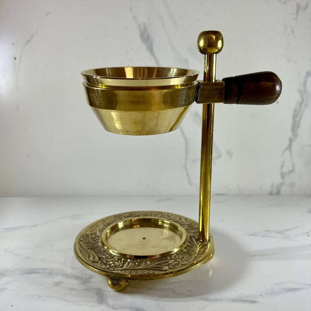 Brass T-Light Incense & Charcoal Holder