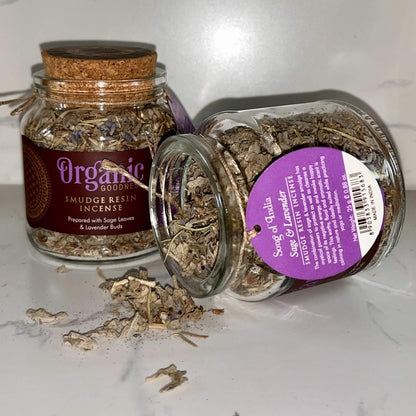 Organic Goodness Smudge Resin SAGE LAVENDER 80g Jar