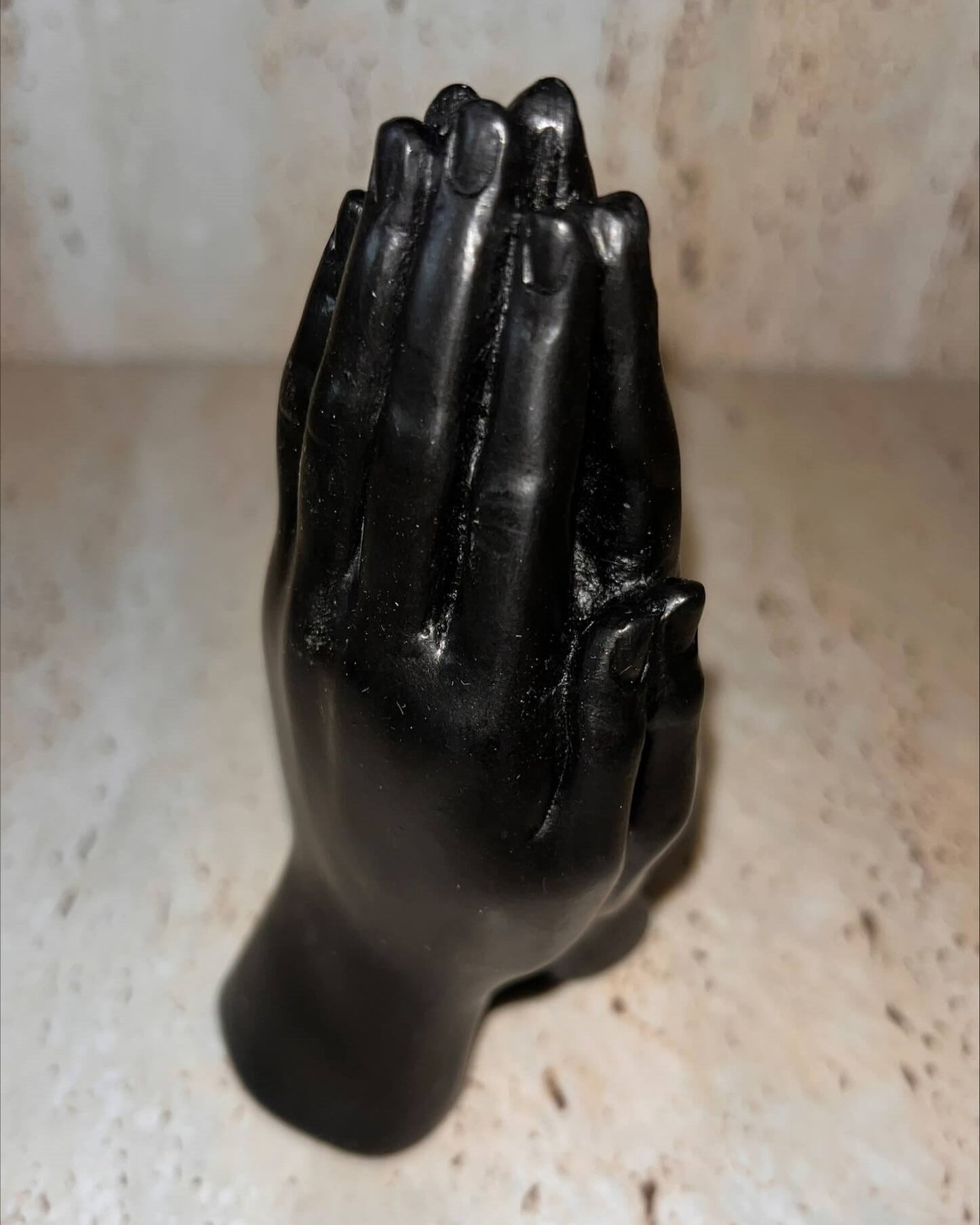 Incense Holder Black Resin Praying Hand