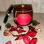 Organic Goodness Soy Candle ROSE in Amber Glass Jar