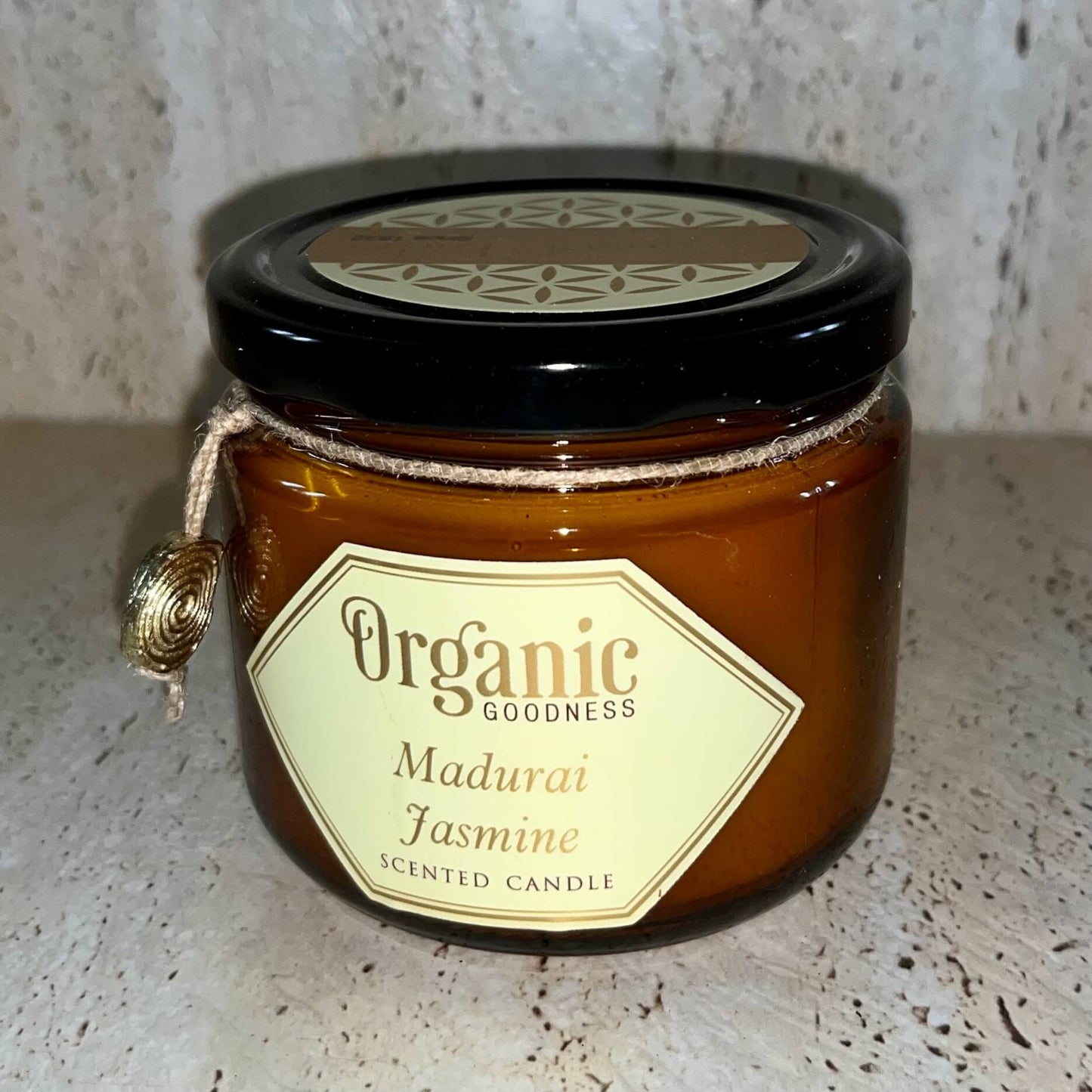 Organic Goodness Soy Candle JASMINE in Amber Glass Jar