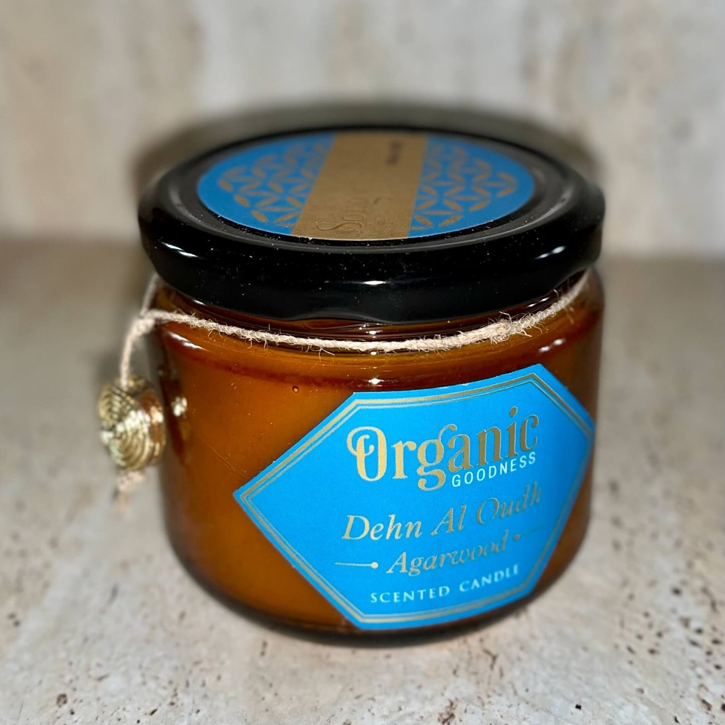 Organic Goodness Soy Candle AGARWOOD Dehn Al Oodh in Amber Glass Jar