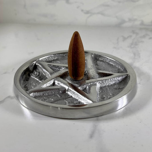 Incense Cone Holder Aluminium Pentagram