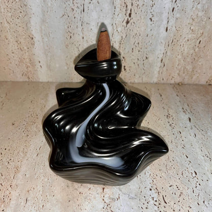 Backflow incense cone waterfall Fountain Ceramic small (D)