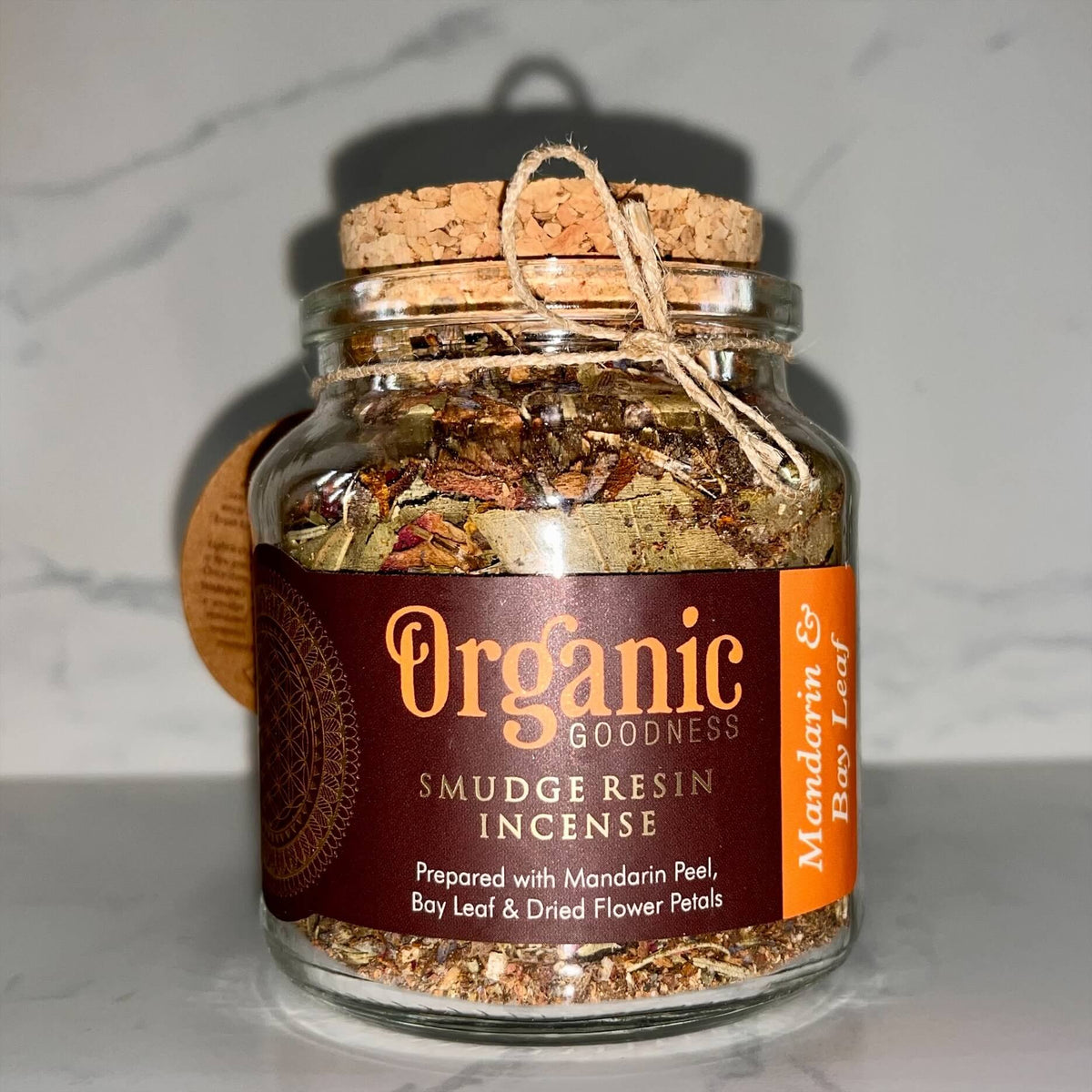 Organic Goodness Smudge Resin MANDARIN BAY LEAF 80g Jar
